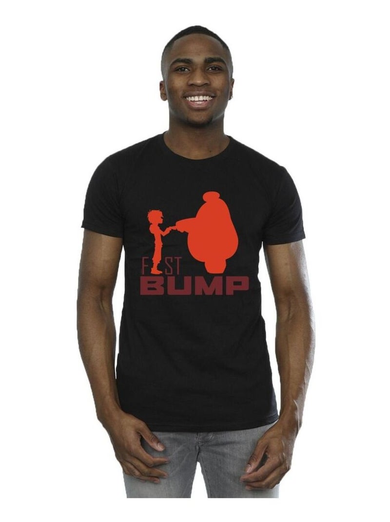 Disney - T-shirt motif Baymax motif/style Découpe de poing contre poing BIG HERO Noir - Kiabi