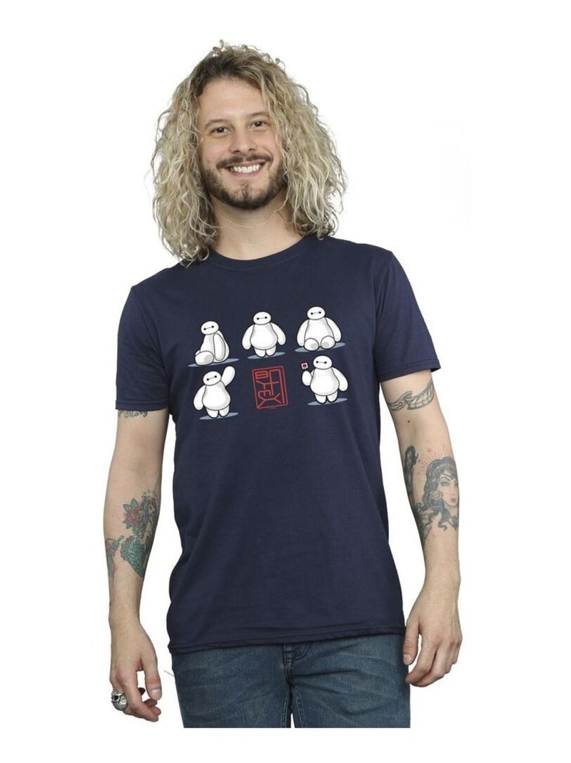 Disney - T-shirt motif Baymax motif/style Plusieurs poses BIG HERO Bleu marine - Kiabi