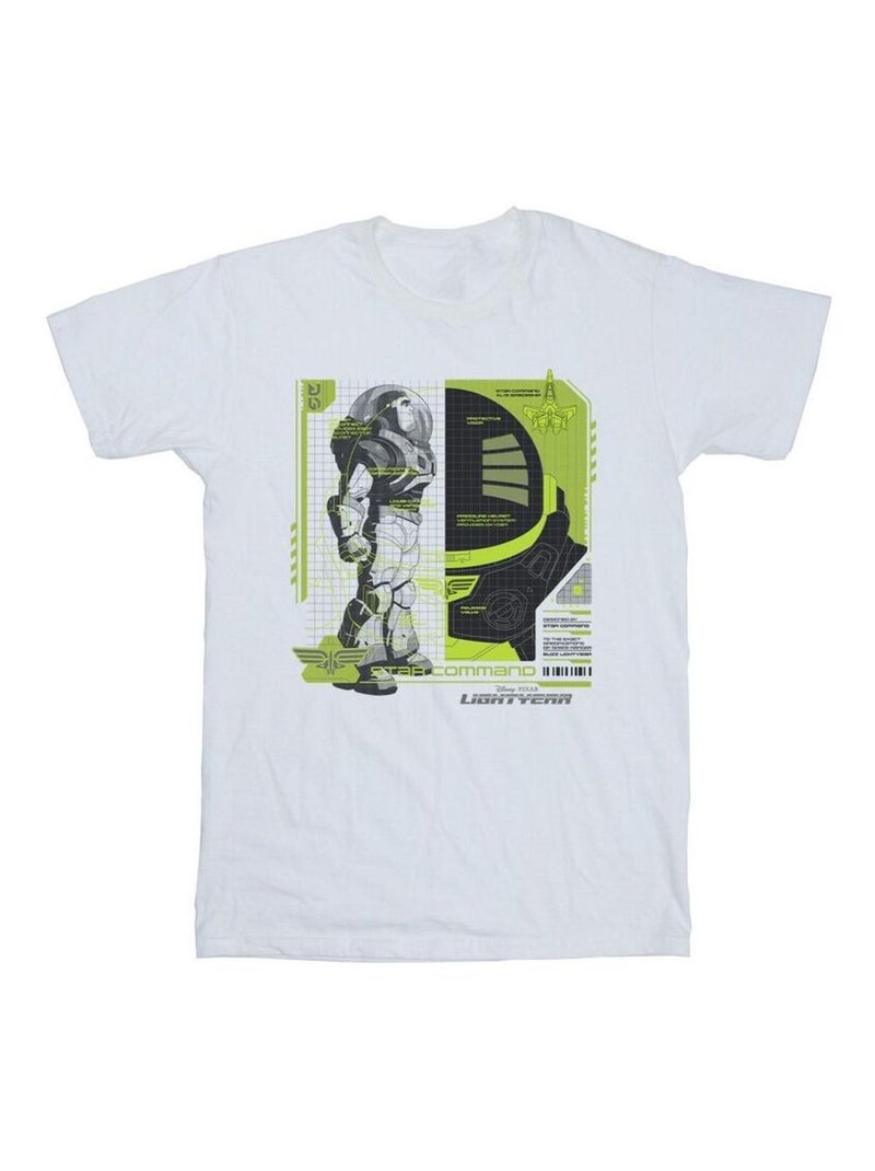 Disney - T-shirt motif Buzz l'Éclair motif/style Tech Buzz l'Éclair Blanc - Kiabi