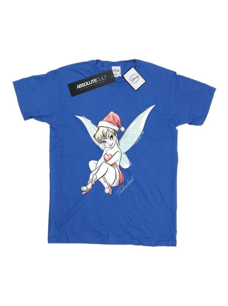 Disney - T-shirt motif Clochette motif/style Fée FAIRY Bleu roi - Kiabi