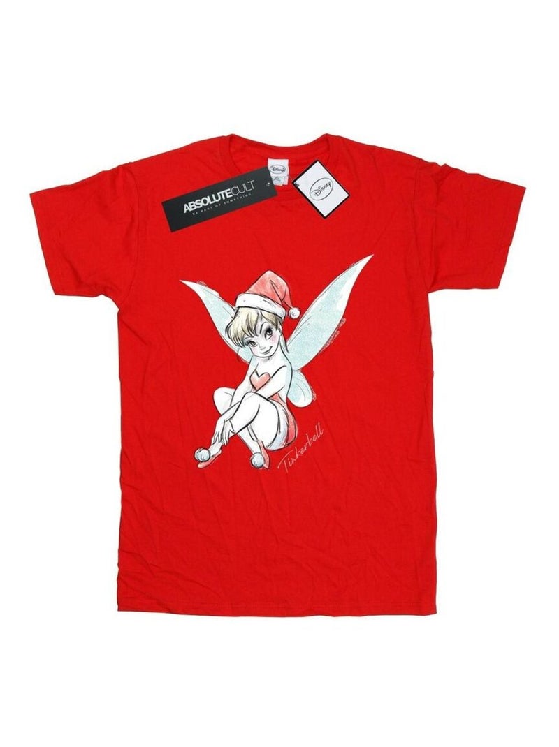 Disney - T-shirt motif Clochette motif/style Fée FAIRY Rouge - Kiabi