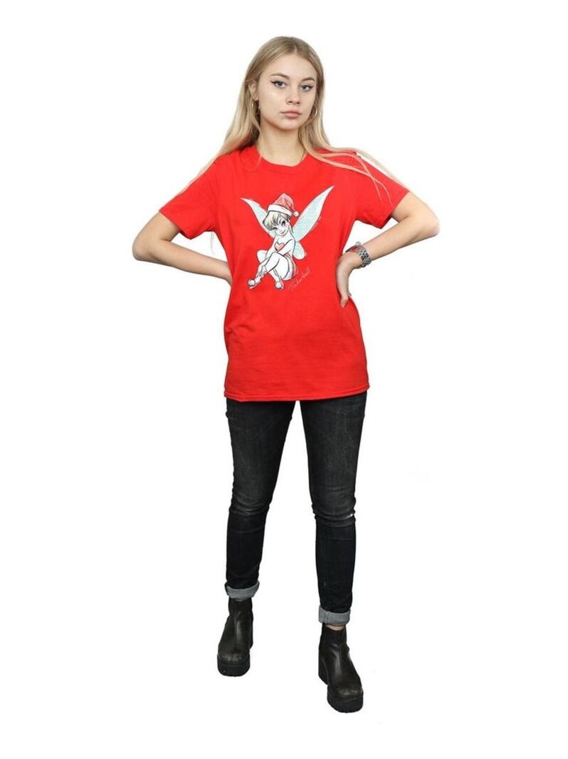 Disney - T-shirt motif Clochette motif/style Fée FAIRY Rouge - Kiabi