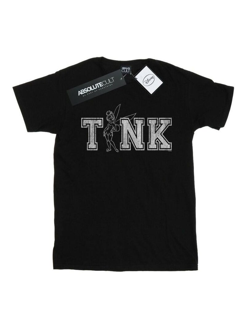 Disney - T-shirt motif Clochette motif/style Universitaire TINK Noir - Kiabi