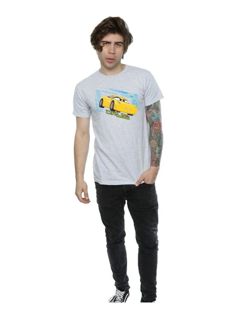 Disney - T-shirt motif Cruz Ramirez CARS Gris chiné - Kiabi