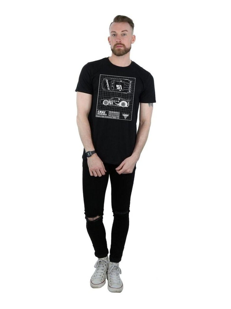 Disney - T-shirt motif Cruz Ramirez motif/style plan CARS Noir - Kiabi
