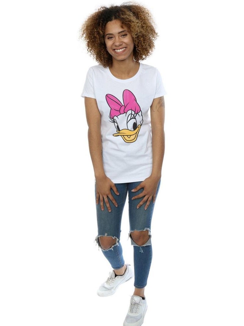 Disney - T-shirt motif Daisy Duck motif/style visages peints Blanc - Kiabi