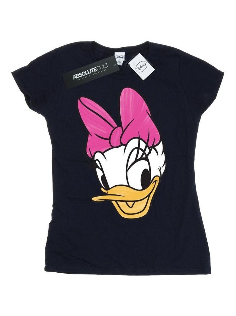 Disney - T-shirt motif Daisy Duck motif/style visages peints Bleu marine - Kiabi
