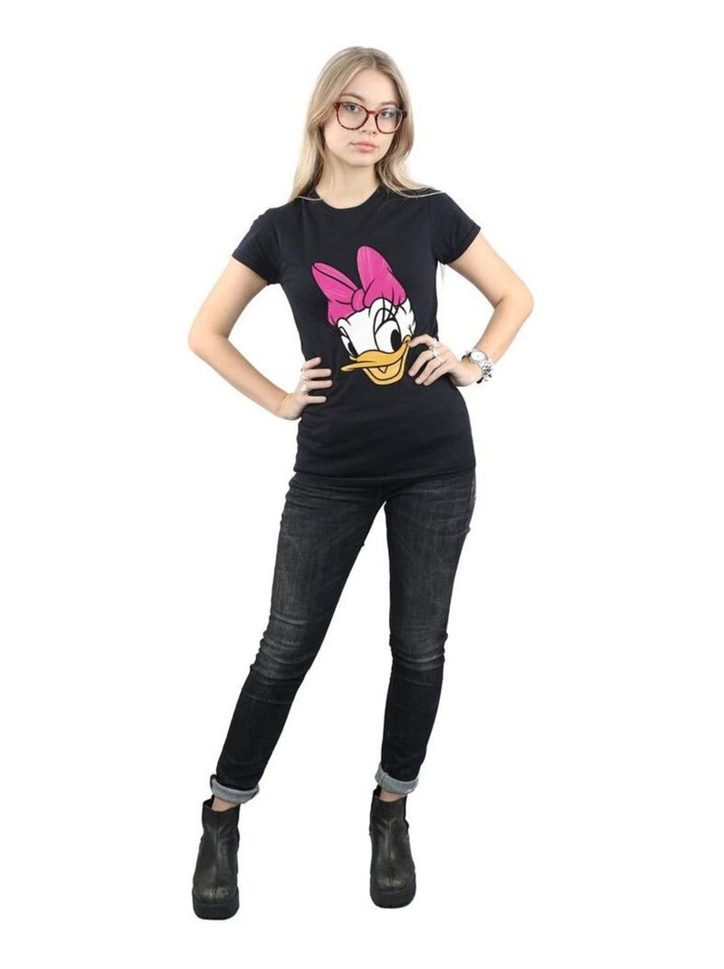 Disney - T-shirt motif Daisy Duck motif/style visages peints Noir - Kiabi