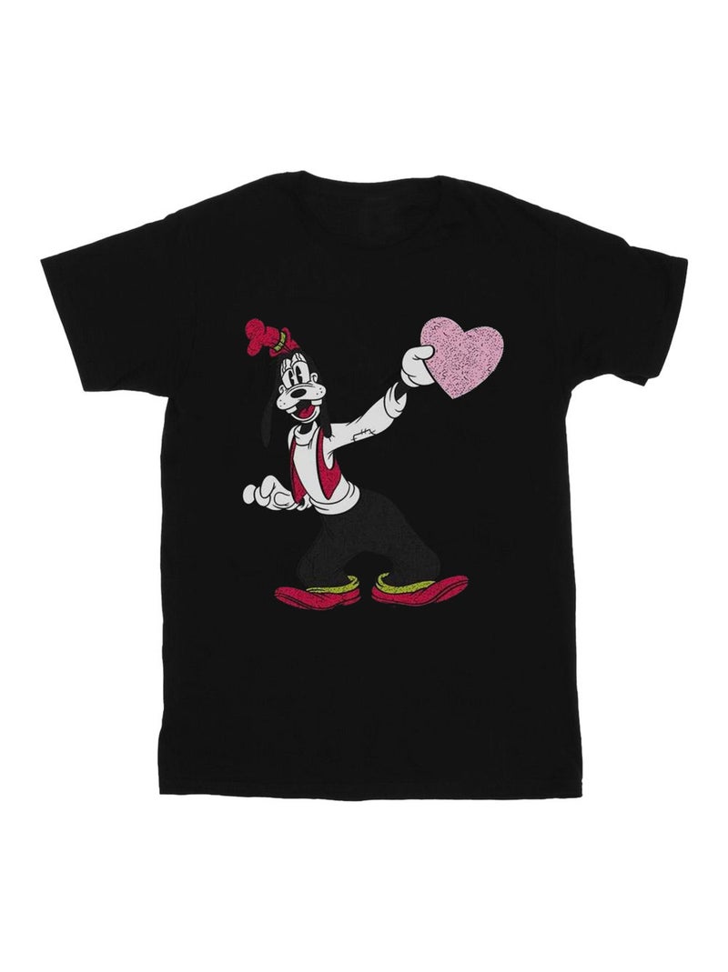 Disney - T-shirt motif Dingo motif/style Cœur Noir - Kiabi