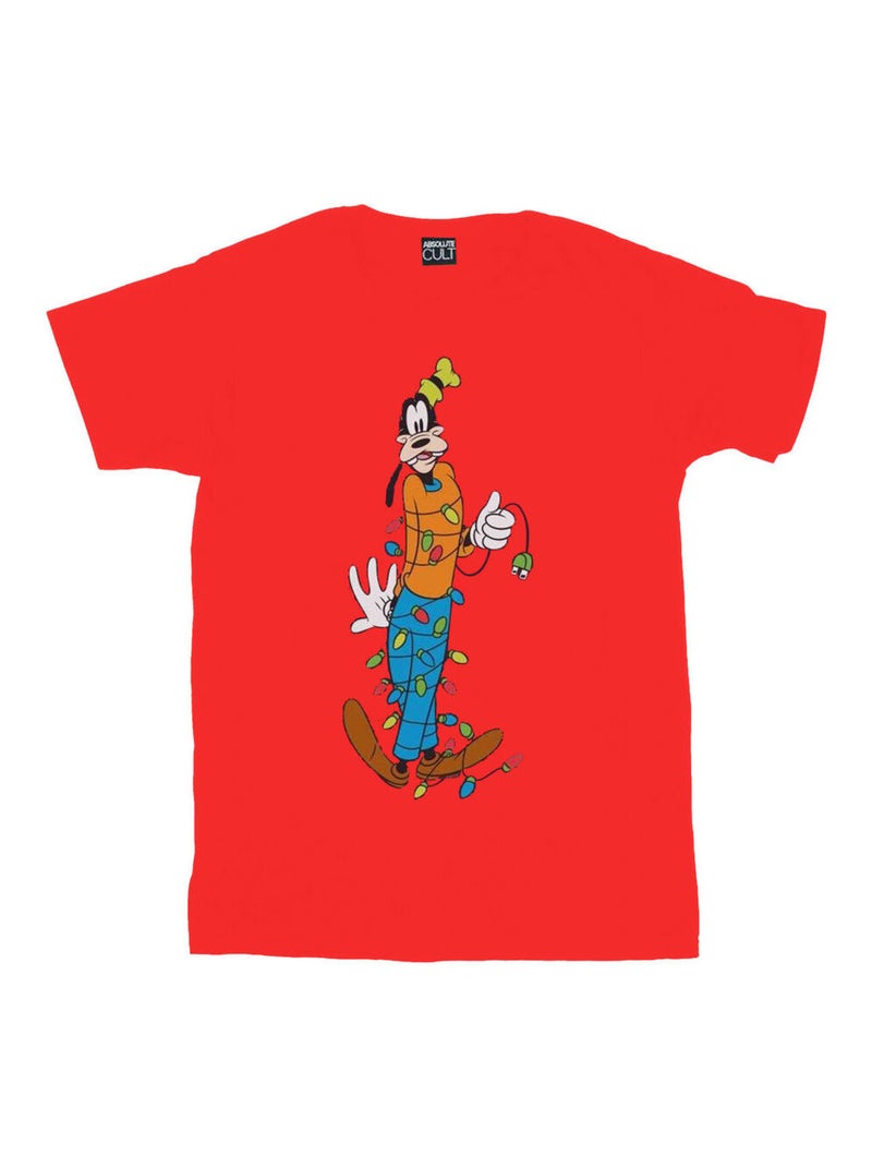 Disney - T-shirt motif Dingo motif/style Lumières de Noël Rouge - Kiabi