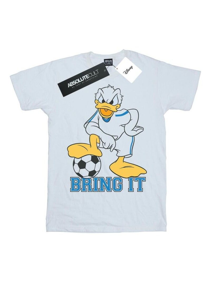 Disney - T-shirt motif Donald Duck BRING IT Blanc - Kiabi