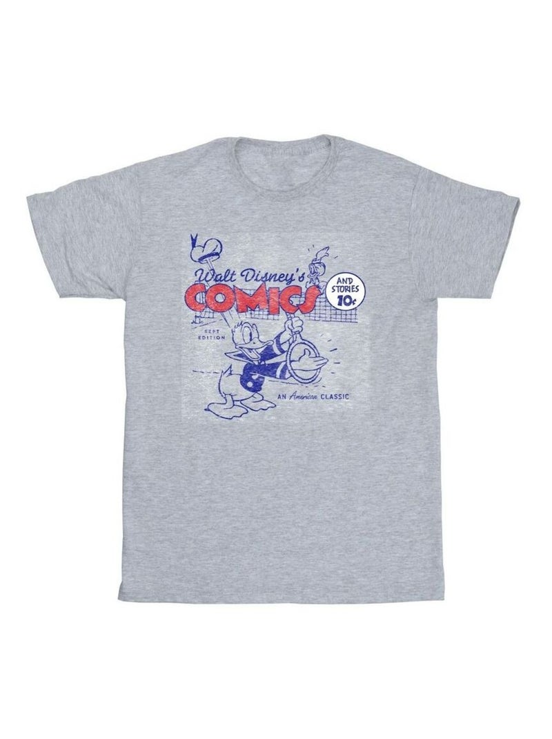 Disney - T-shirt motif Donald Duck motif/style bande dessinée Gris chiné - Kiabi