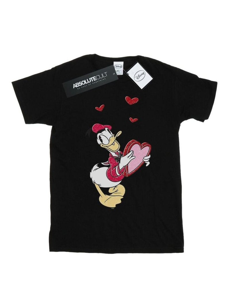 Disney - T-shirt motif Donald Duck motif/style Cœur Noir - Kiabi