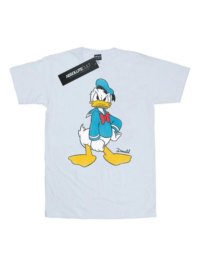 Disney - T-shirt motif Donald Duck motif/style En colère Blanc - Kiabi