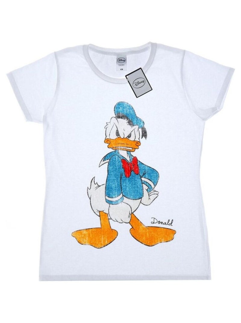 Disney - T-shirt motif Donald Duck motif/style En colère Blanc - Kiabi