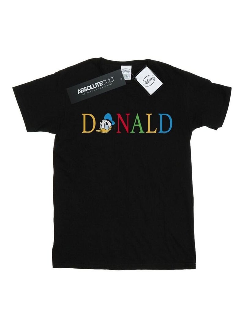 Disney - T-shirt motif Donald Duck motif/style Lettres Noir - Kiabi