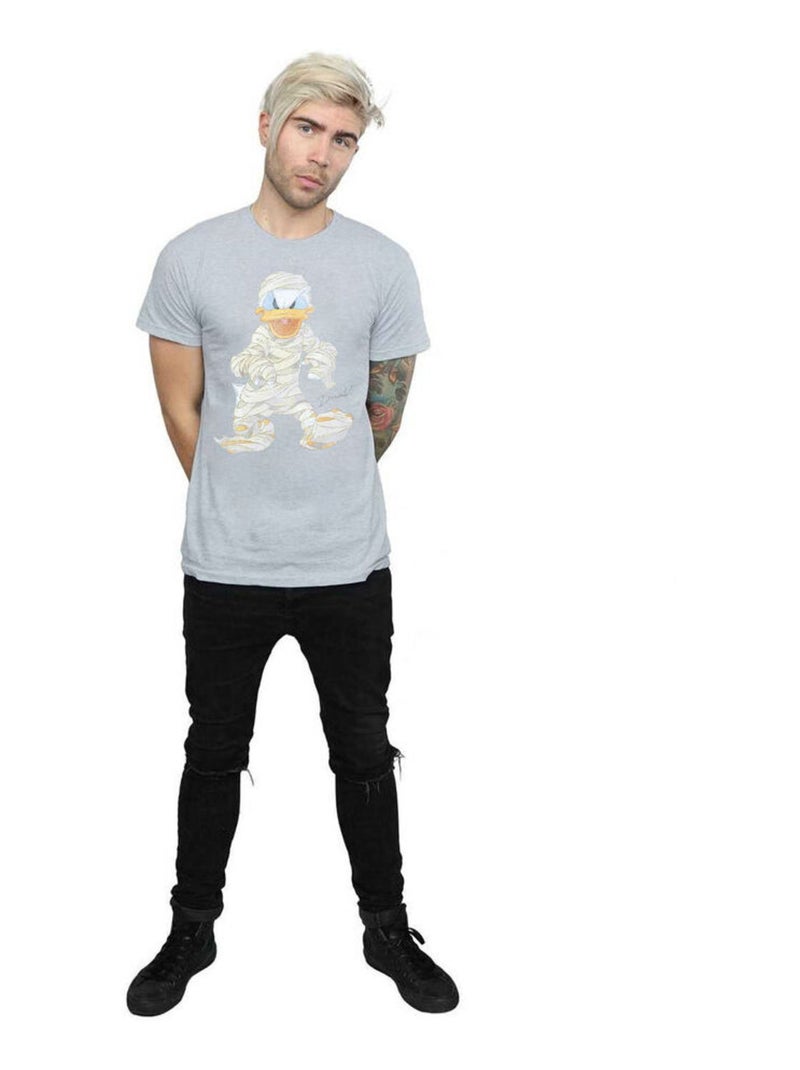 Disney - T-shirt motif Donald Duck motif/style Momie Gris chiné - Kiabi