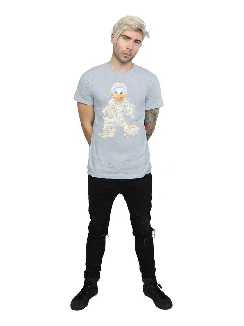 Disney - T-shirt motif Donald Duck motif/style Momie Gris chiné - Kiabi