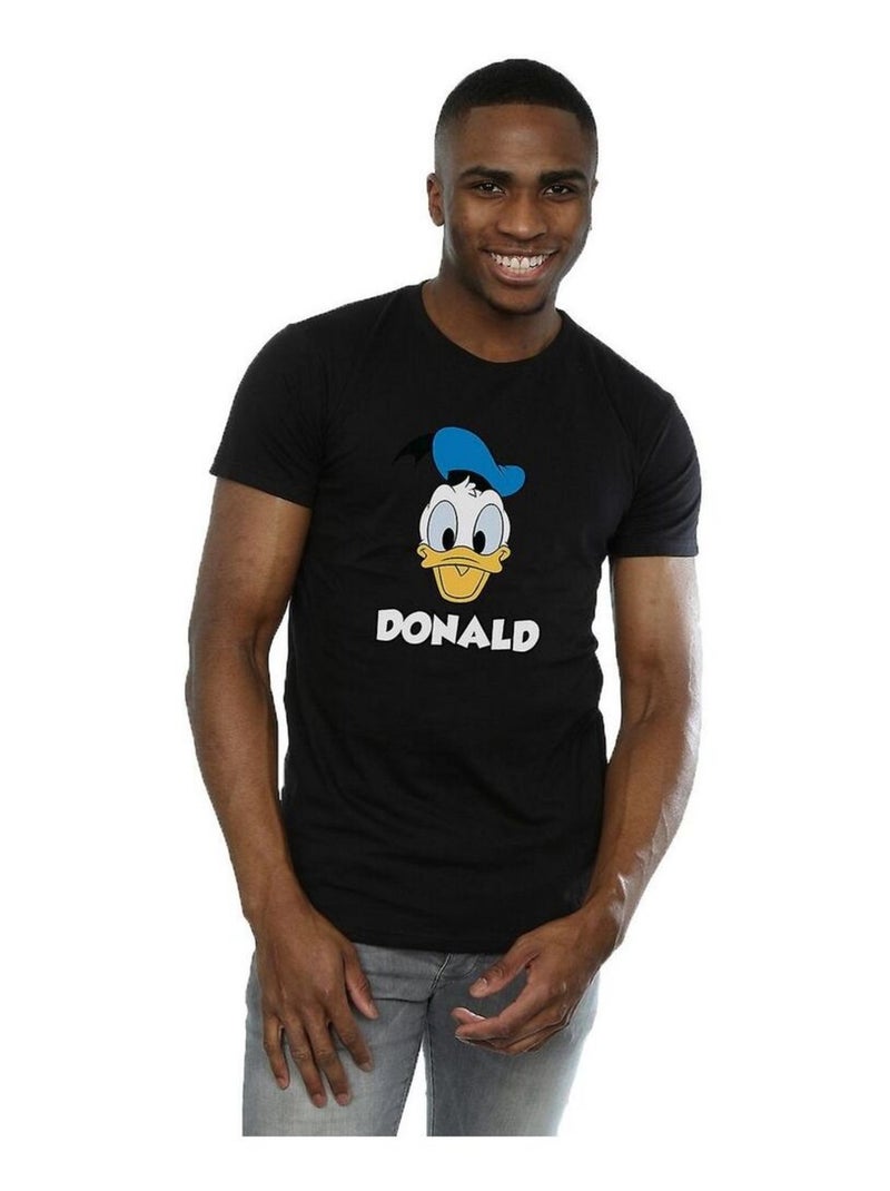 Disney - T-shirt motif Donald Duck motif/style visage (Donald Duck) Noir - Kiabi
