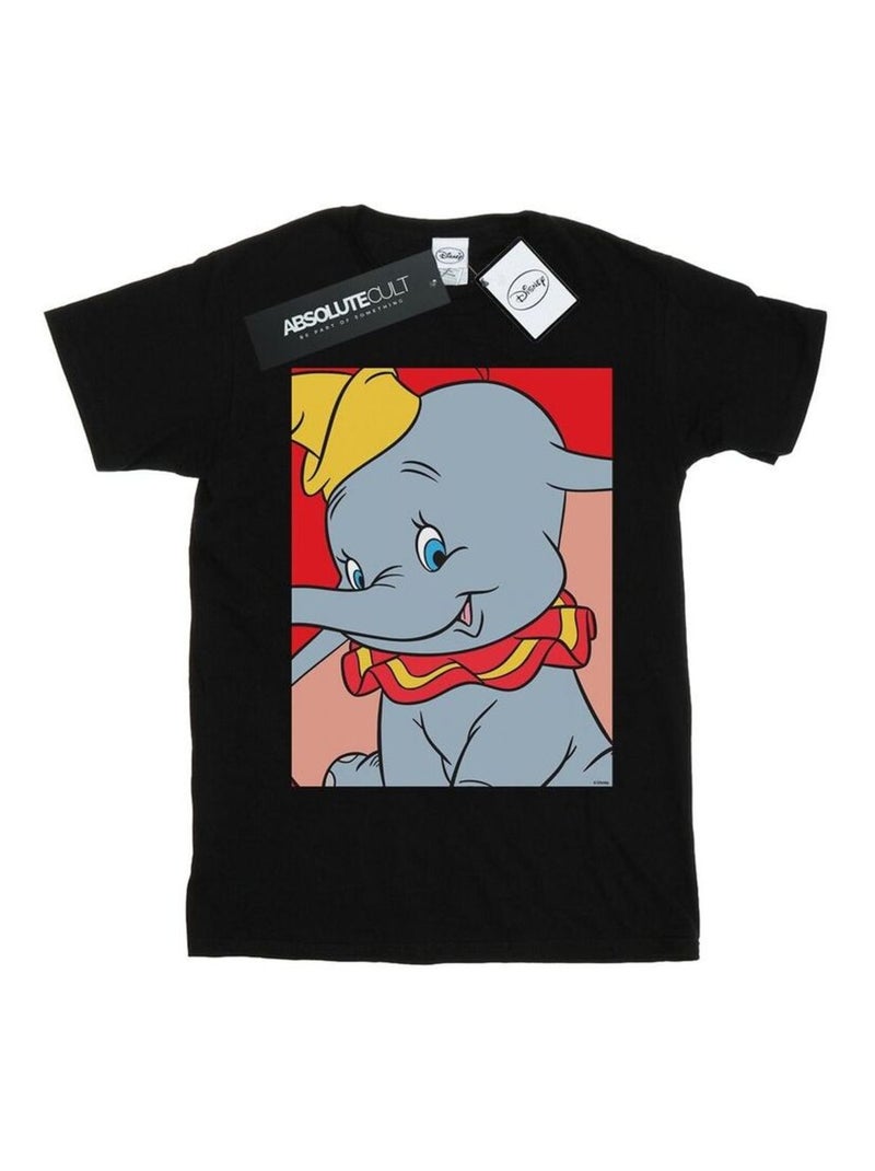 Disney - T-shirt motif Dumbo motif/style Portrait Noir - Kiabi