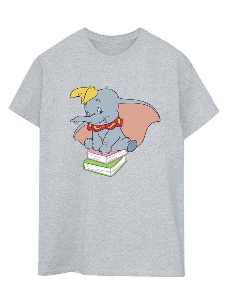 Disney - T-shirt motif Dumbo SITTING ON Gris chiné - Kiabi