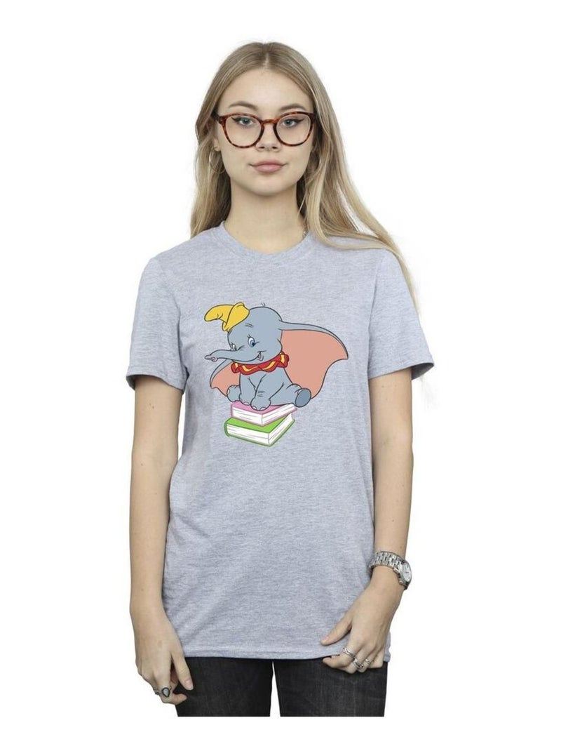 Disney - T-shirt motif Dumbo SITTING ON Gris chiné - Kiabi