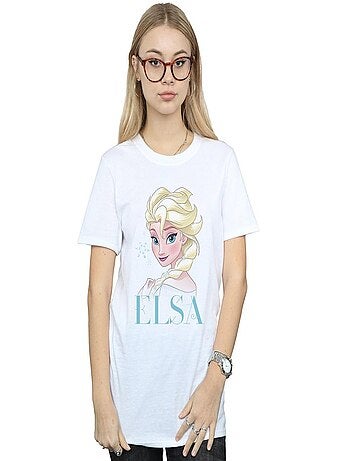 Disney - T-shirt motif Elsa motif/style Flocons de neige La Reine des Neiges