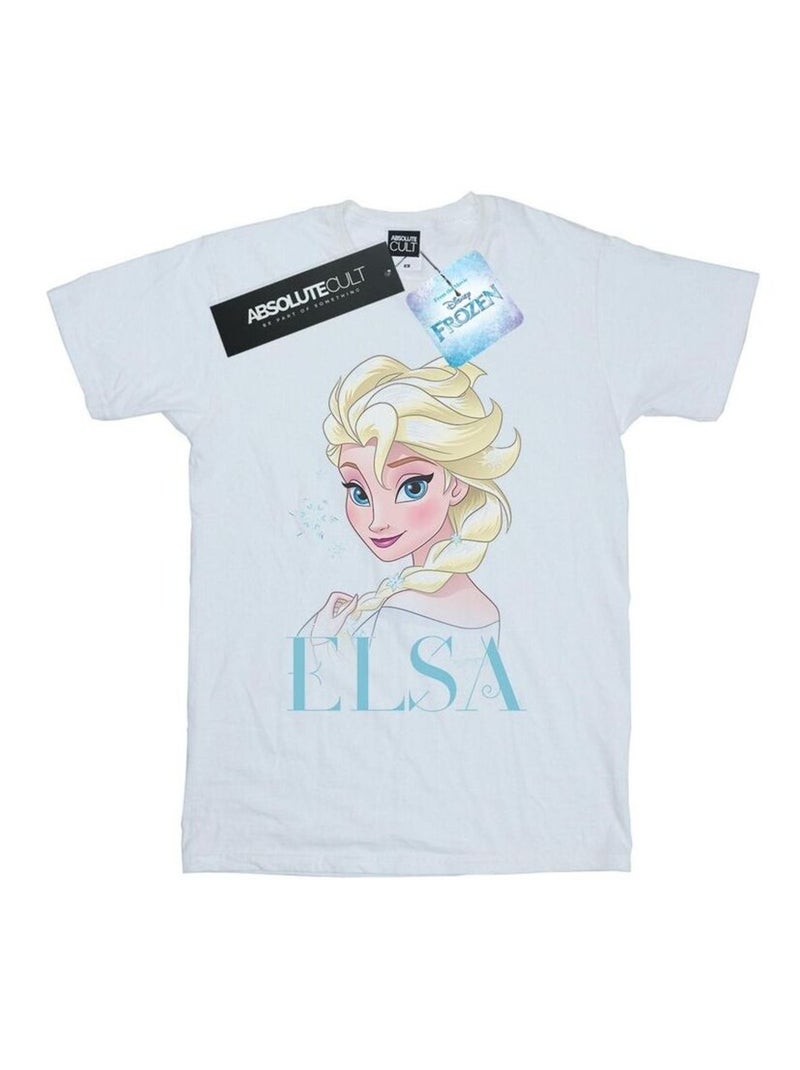 Disney - T-shirt motif Elsa motif/style Flocons de neige La Reine des Neiges Blanc - Kiabi
