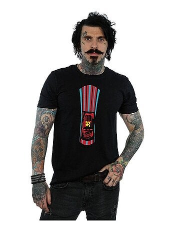 Disney - T-shirt motif Flash McQueen motif/style rayé Voitures