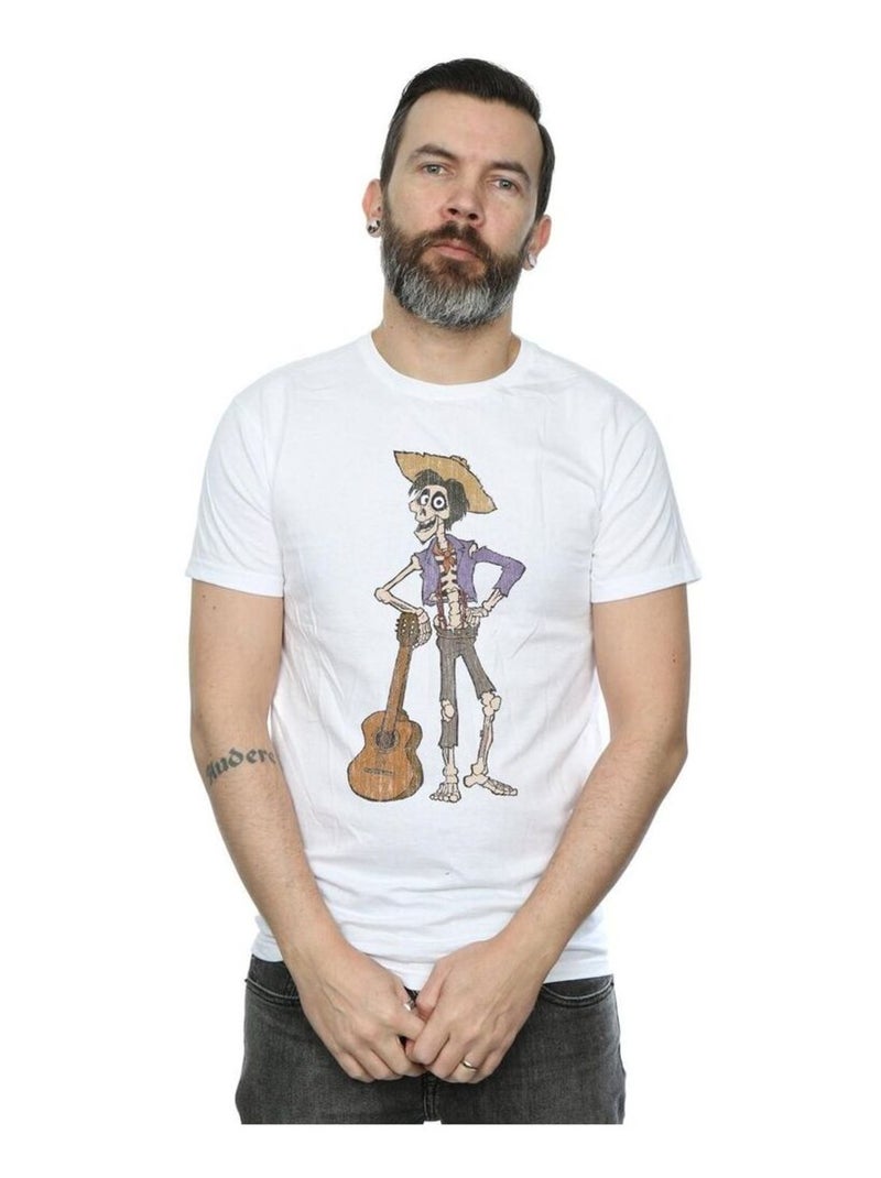 Disney - T-shirt motif Héctor motif/style Guitare COCO Blanc - Kiabi
