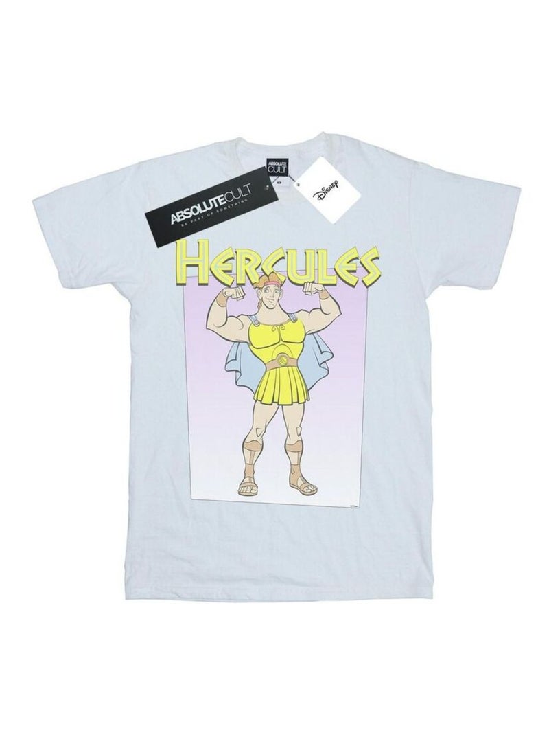 Disney - T-shirt motif Hercule motif/style Muscles Blanc - Kiabi
