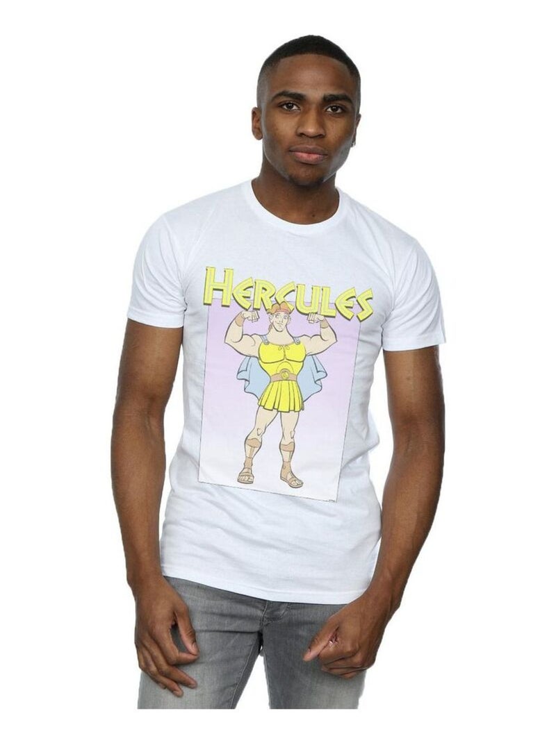 Disney - T-shirt motif Hercule motif/style Muscles Blanc - Kiabi