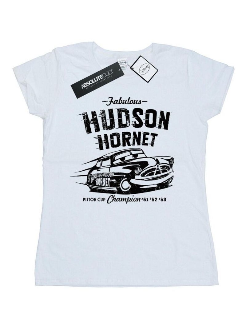 Disney - T-shirt motif Hudson Hornet Voitures Blanc - Kiabi