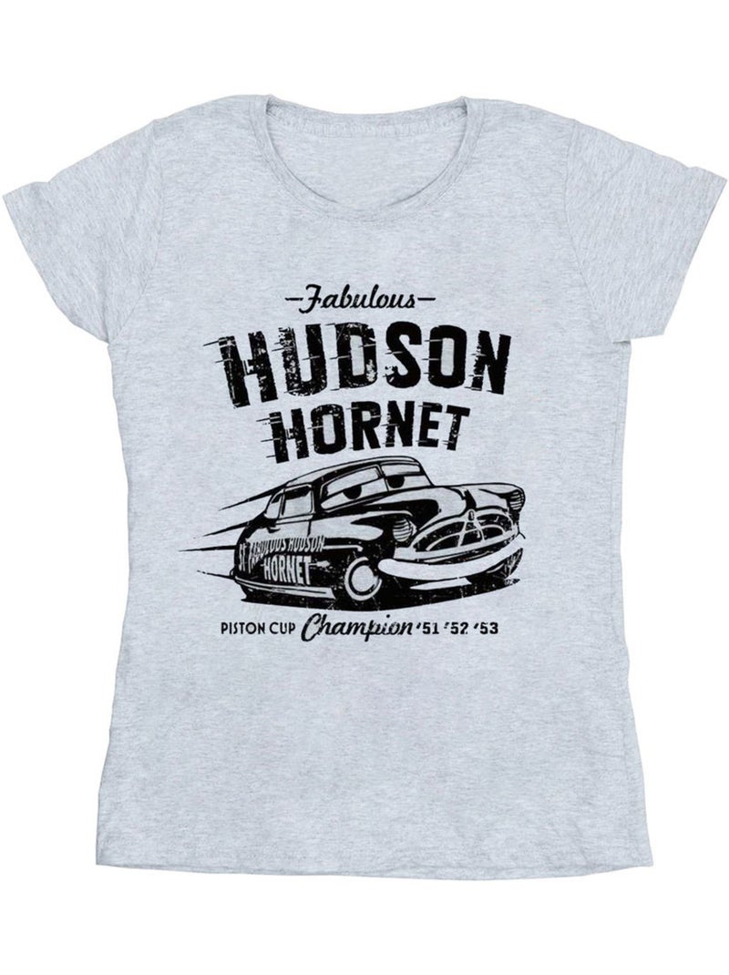 Disney - T-shirt motif Hudson Hornet Voitures Gris chiné - Kiabi