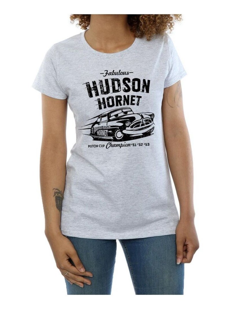 Disney - T-shirt motif Hudson Hornet Voitures Gris chiné - Kiabi