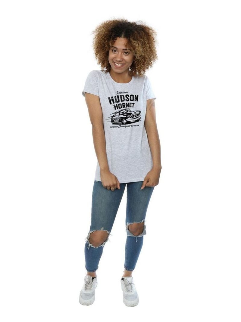 Disney - T-shirt motif Hudson Hornet Voitures Gris chiné - Kiabi