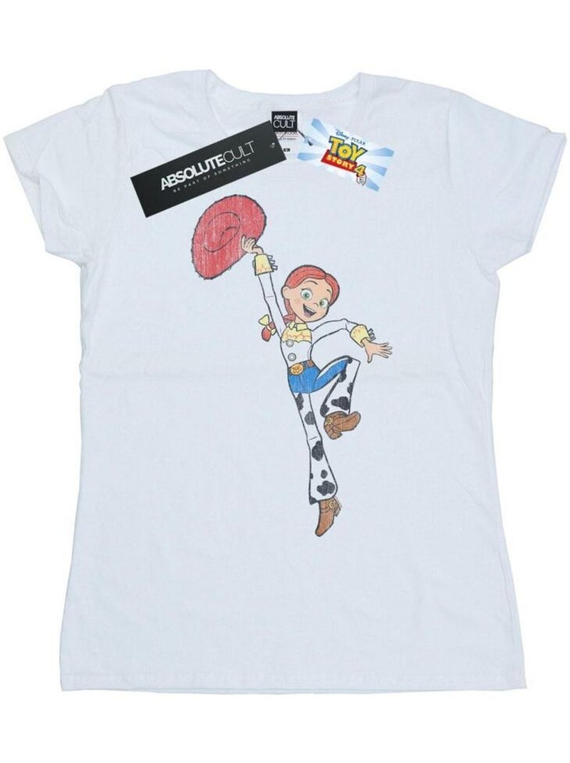 Disney - T-shirt motif Jessie motif/style pose d'action Blanc - Kiabi