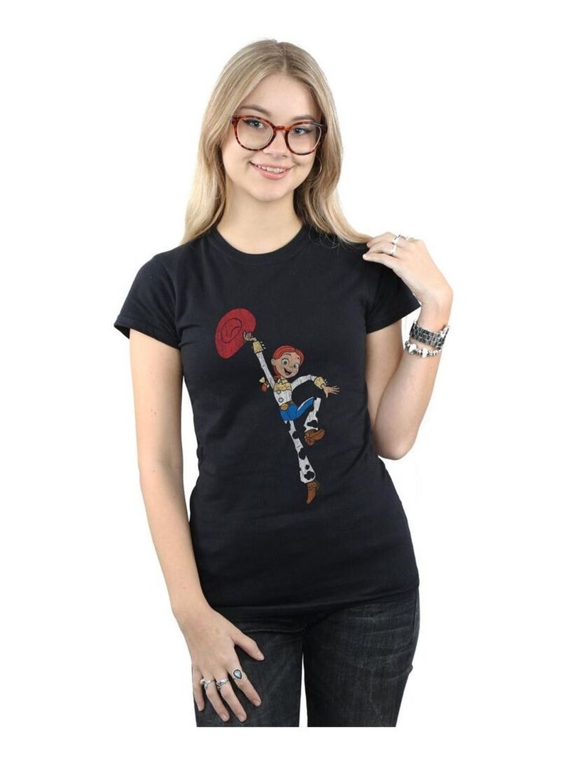 Disney - T-shirt motif Jessie motif/style pose d'action Noir - Kiabi