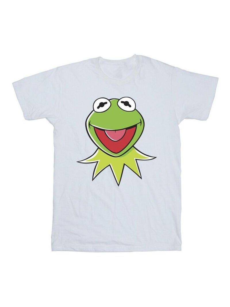 Disney - T-shirt motif Kermit la grenouille motif/style Tête MUPPETS Blanc - Kiabi
