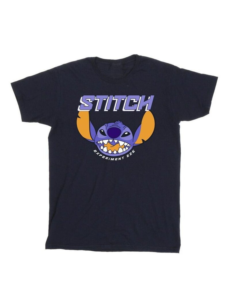 Disney - T-shirt motif Lilo et Stitch Bleu marine - Kiabi