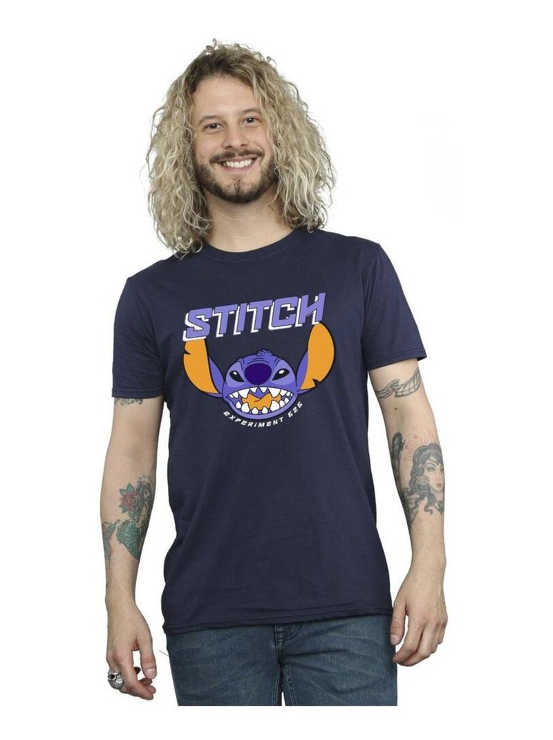 Disney - T-shirt motif Lilo et Stitch Bleu marine - Kiabi