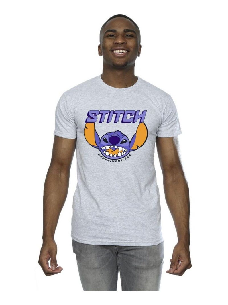 Disney - T-shirt motif Lilo et Stitch Gris chiné - Kiabi