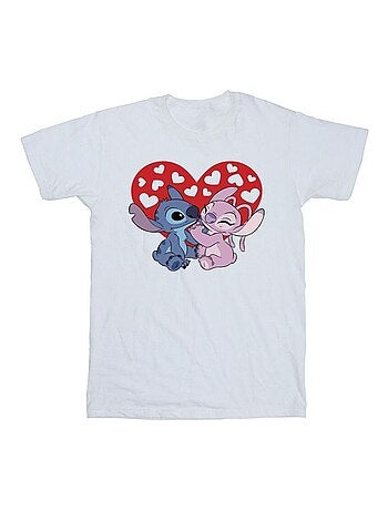 Disney - T-shirt motif Lilo et Stitch motif/style Cœurs