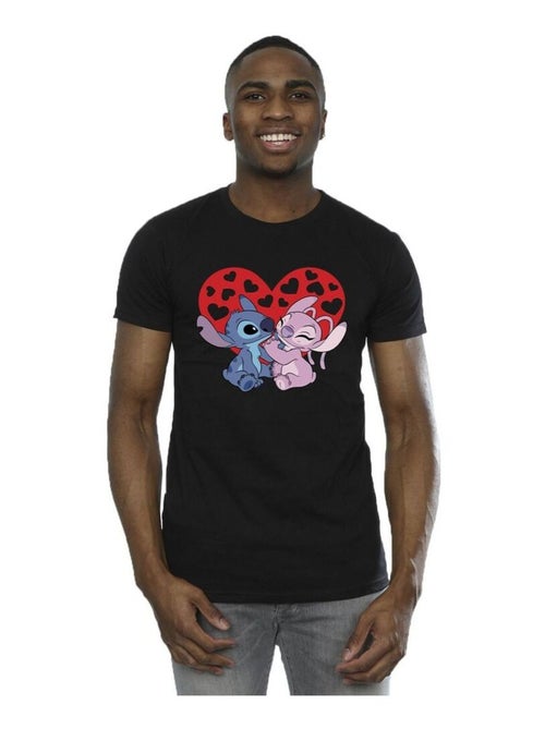 Disney - T-shirt motif Lilo et Stitch motif/style Cœurs - Kiabi