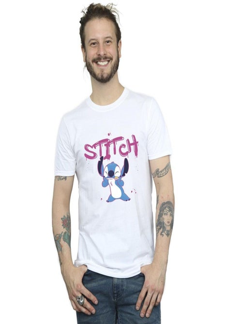 Disney - T-shirt motif Lilo et Stitch motif/style graffiti - Kiabi