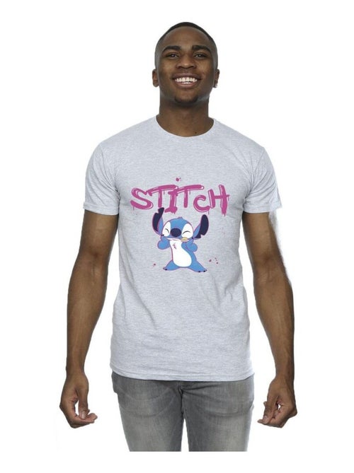 Disney - T-shirt motif Lilo et Stitch motif/style graffiti - Kiabi