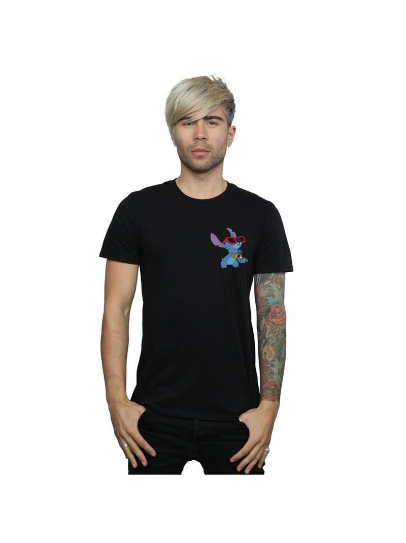 Disney - T-shirt motif Lilo et Stitch motif/style Guitare Noir - Kiabi