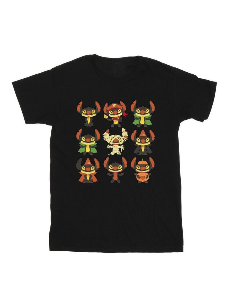 Disney - T-shirt motif Lilo et Stitch motif/style Halloween Noir - Kiabi