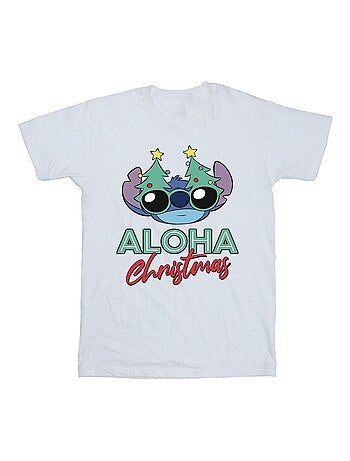 Disney - T-shirt motif Lilo et Stitch motif/style sapin de Noël