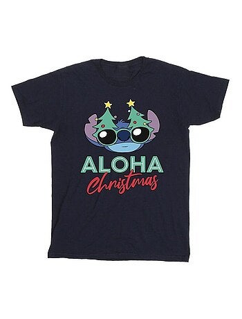 Disney - T-shirt motif Lilo et Stitch motif/style sapin de Noël